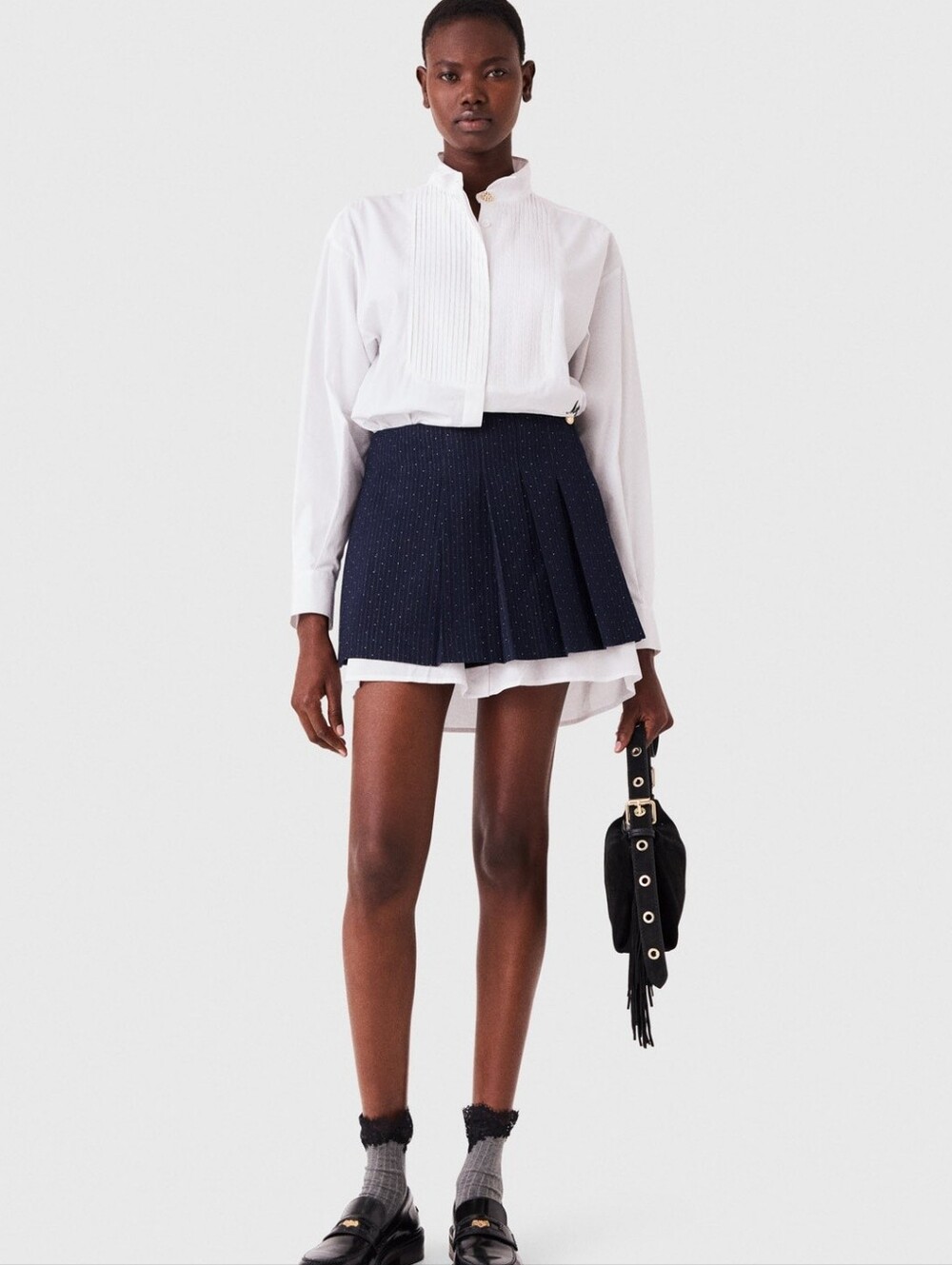 Maje Shirt dress with removable skirt